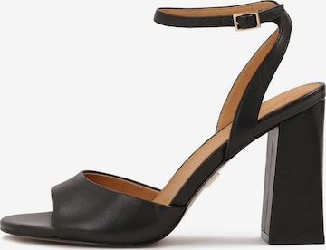 Kazar Strap Sandals in Black: front