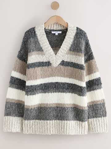 Next Pulóver - szürke: elől