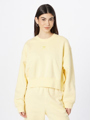 ADIDAS ORIGINALS Sweatshirt 'Adicolor Essentials' in Yellow: front