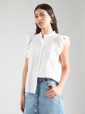 Camicia da donna 'PCSIKKA' di PIECES in bianco: frontale