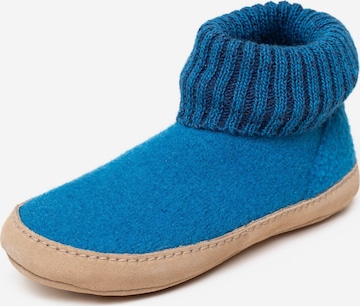 Gottstein Hausschuh 'Hüttenschuhe Dakota' in Blau: Vorderseite
