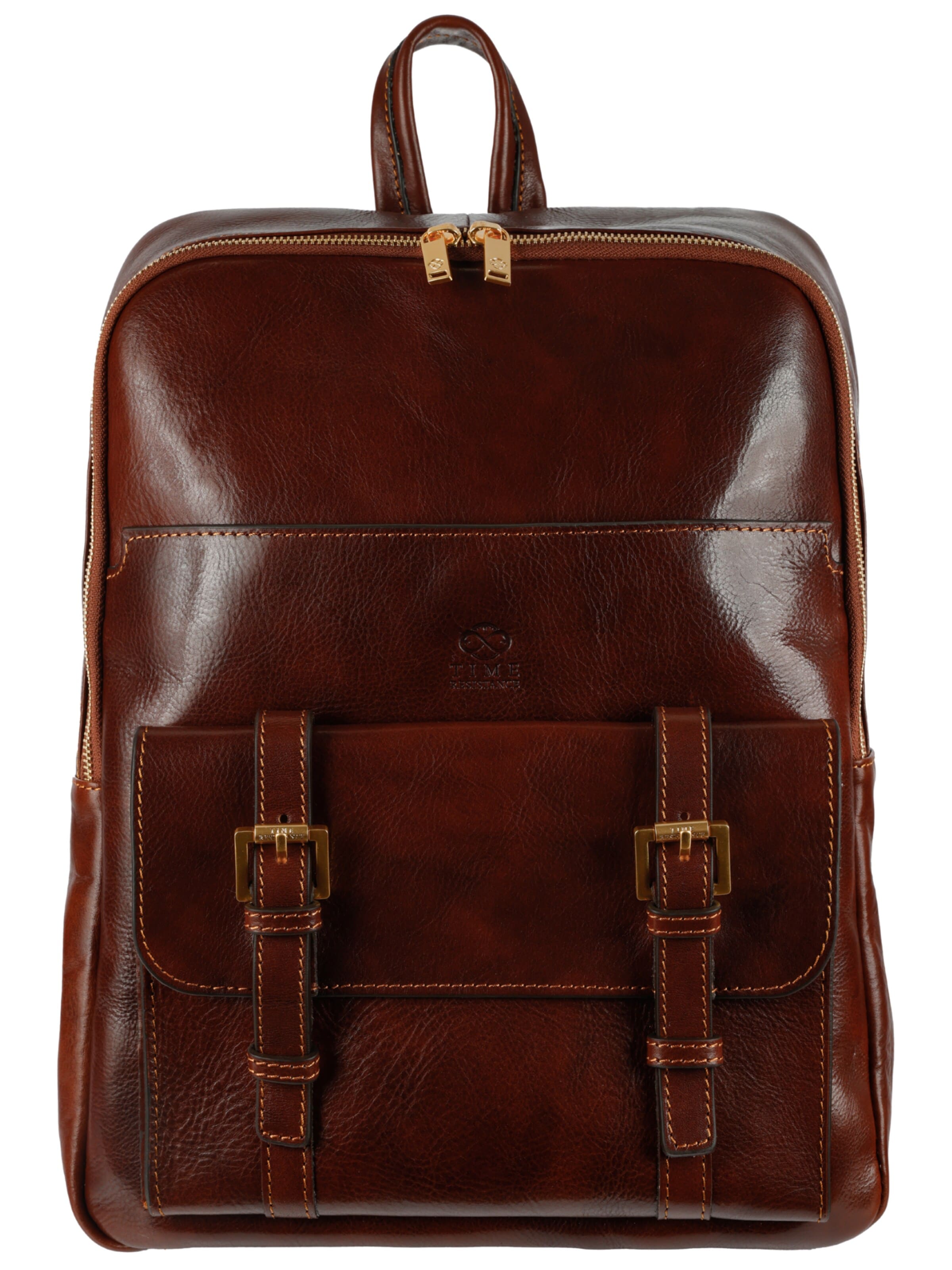 Time Resistance Rucksack 'The Divine Comedy'‌ in Braun: Vorderseite
