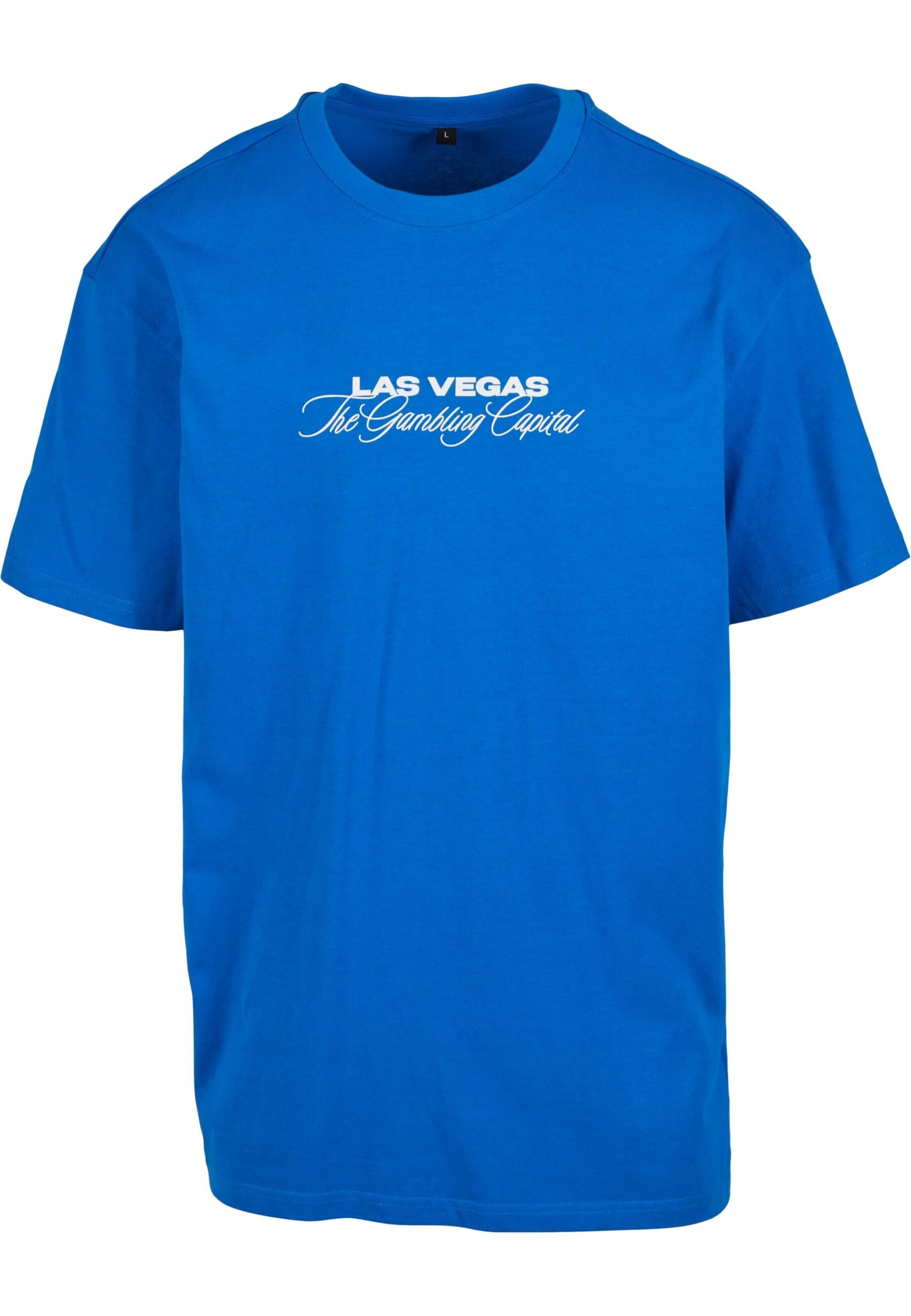 Mister Tee Shirt 'Gambling Capital' in Blau: Vorderseite