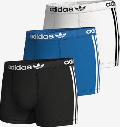 ADIDAS ORIGINALS Boxers ' Comfort Flex Cotton 3 Stripes ' en bleu / noir / blanc, Vue avec produit