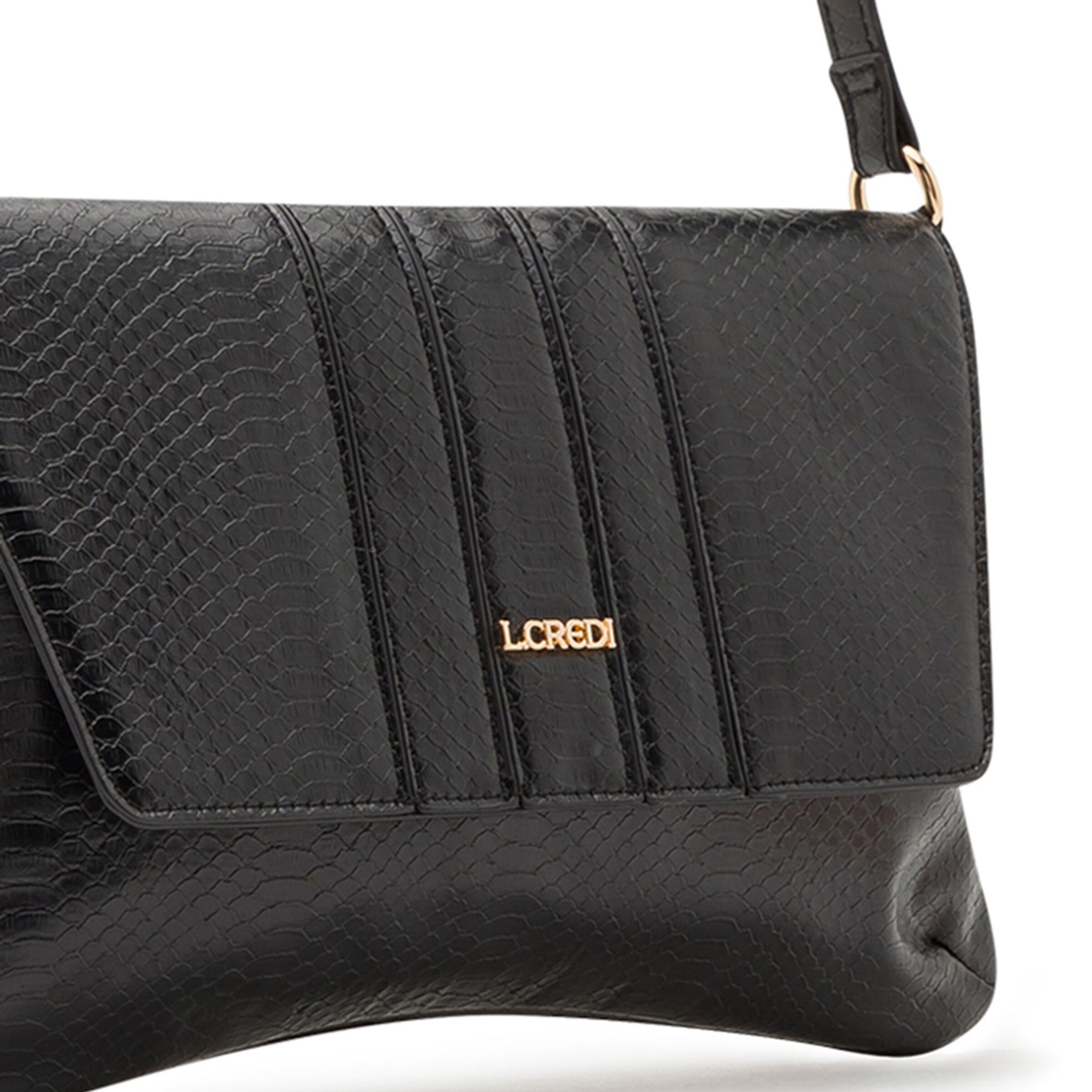 L.CREDI Schoudertas 'Nuria' in Zwart