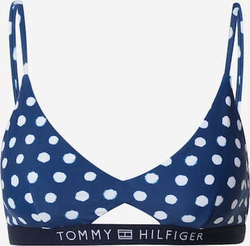 Tommy Hilfiger Underwear Triangle Bikini Top in Blue: front