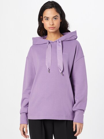 Sweat-shirt 'Esandra' BOSS Black en violet : devant