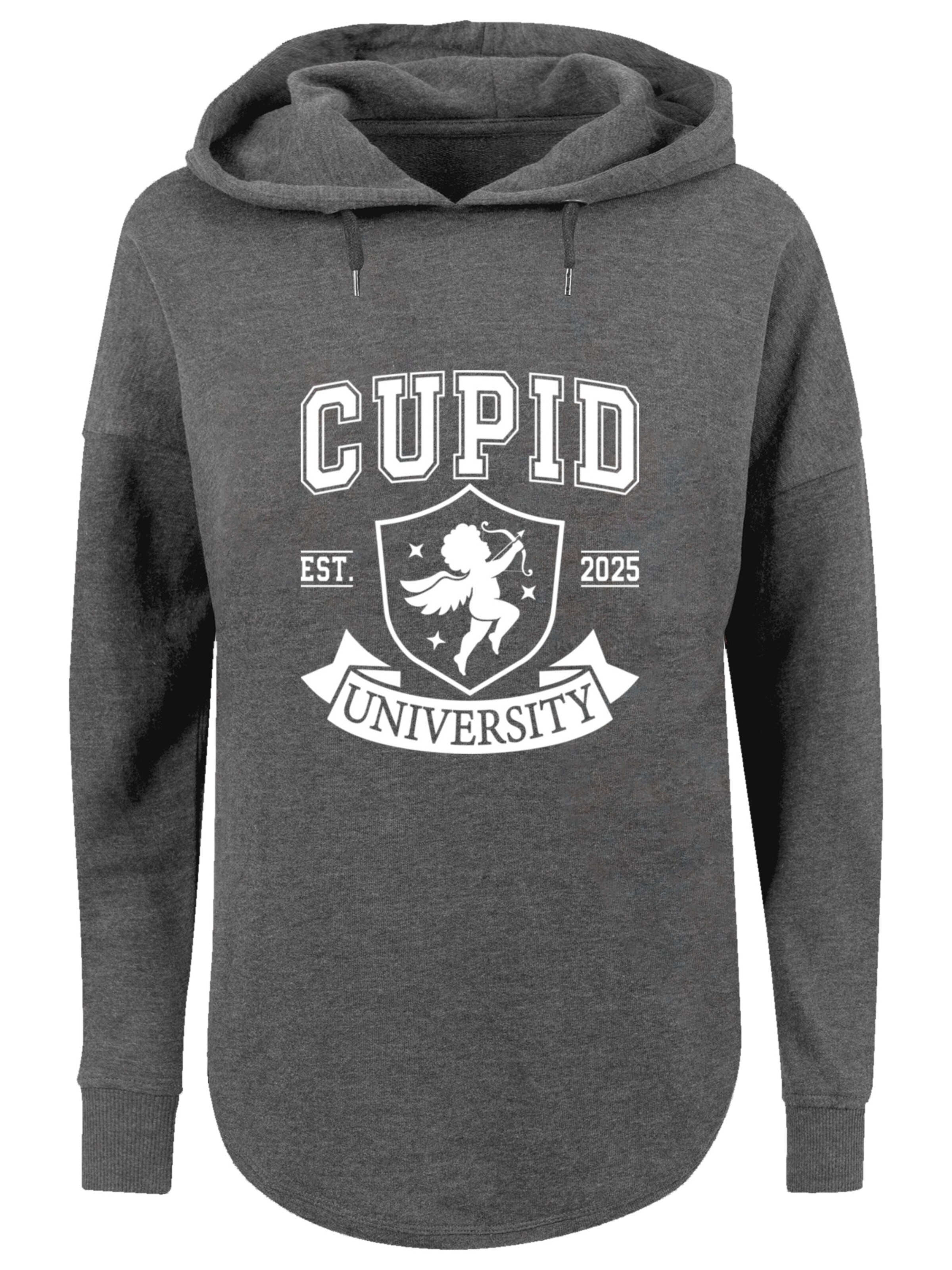 Sweat-shirt 'Cupid University Valentinstag' F4NT4STIC en gris : devant