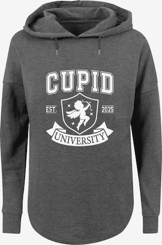 F4NT4STIC Sweatshirt 'Cupid University Valentinstag' in Grau: Vorderseite