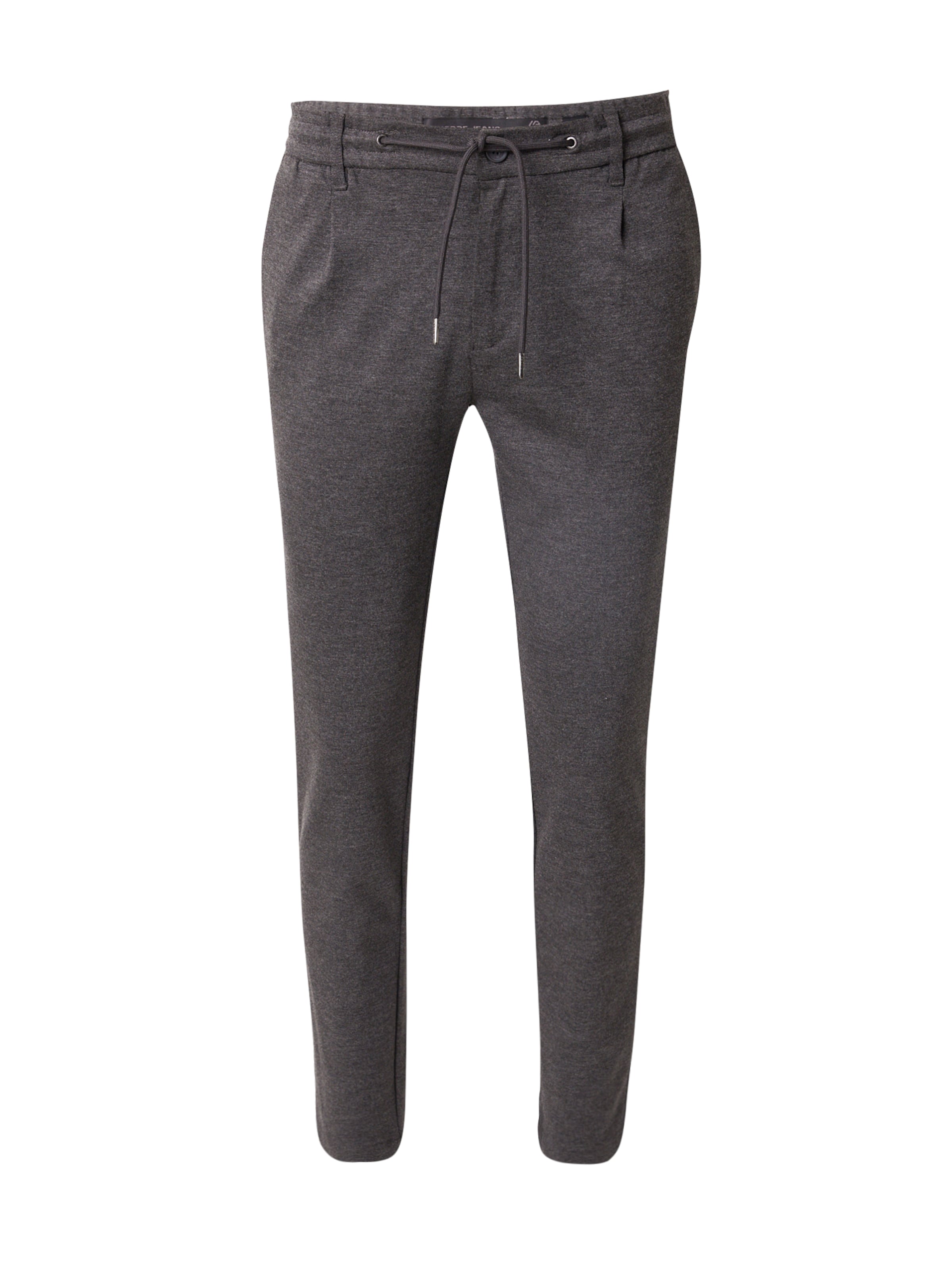 INDICODE JEANS Regular Pleat-Front Pants 'Eberlein' in Grey: front