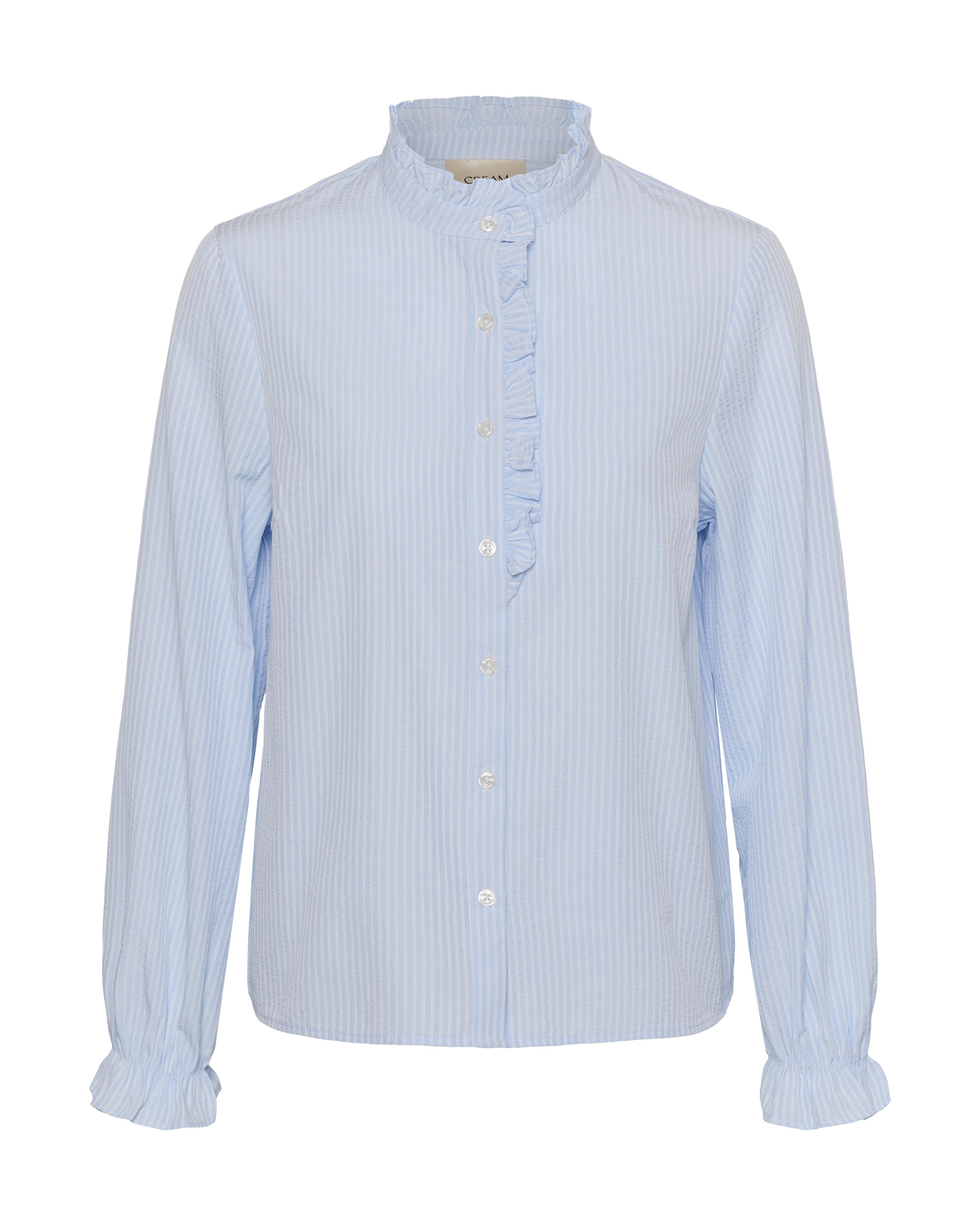 Cream Blouse in Blue: front