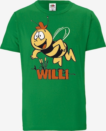LOGOSHIRT T-Shirt 'Die Biene Maja – Willi' in Grün: predná strana