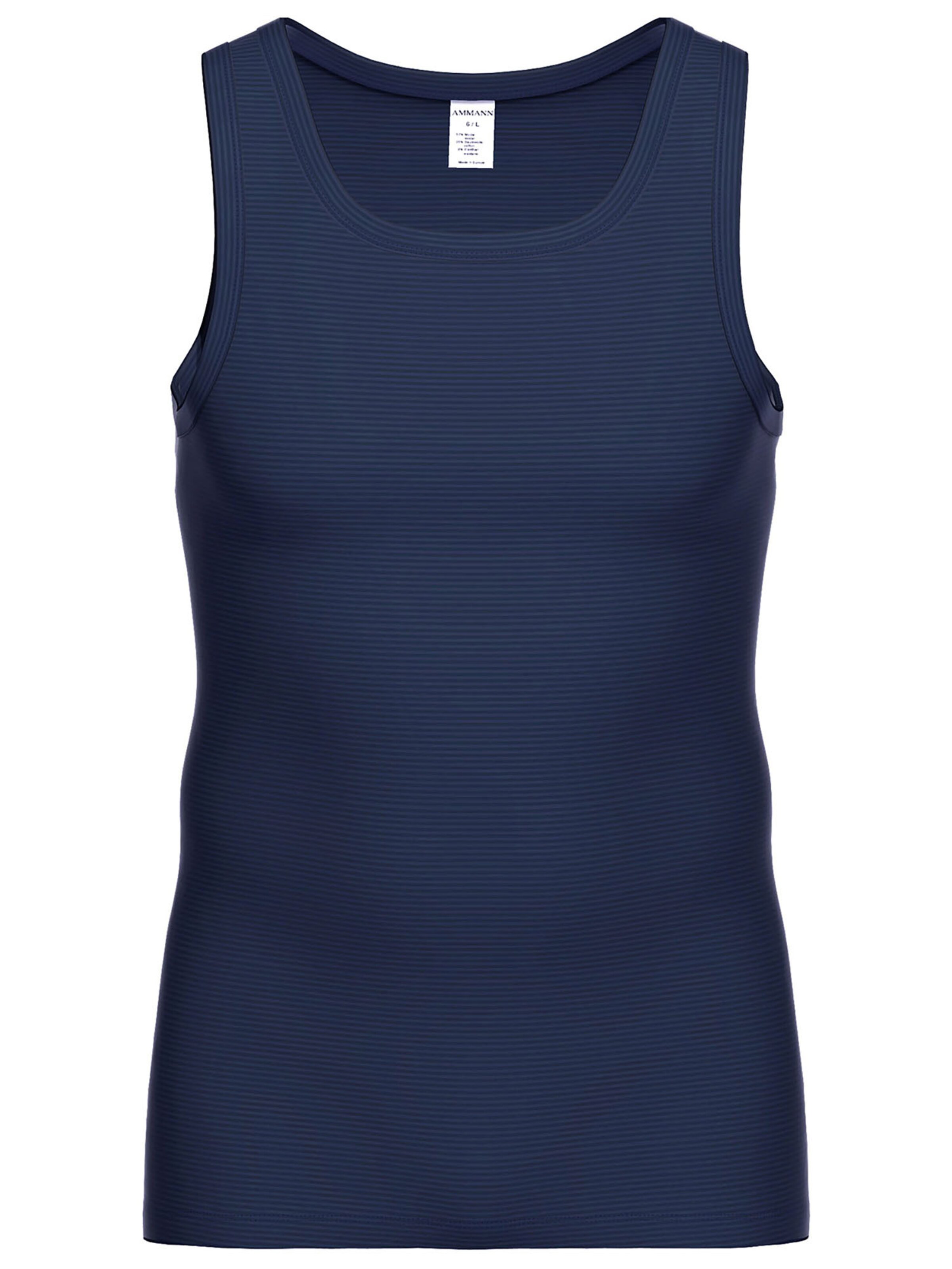 Ammann Undershirt 'Day Modern / Cotton & More' in Blue: front