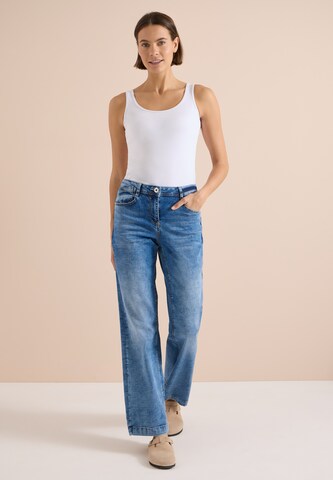 CECIL Loosefit High Waist Wide Leg Jeans im Loose Fit in Blau: Vorderseite