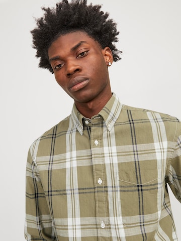 JACK & JONES - Comfort Fit Camisa 'Blubrook' em verde