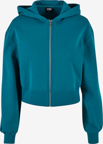 Urban Classics Zip-Up Hoodie in Blue: front