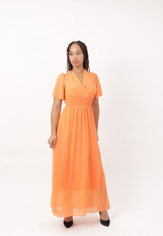 Robe de soirée Elara en orange
