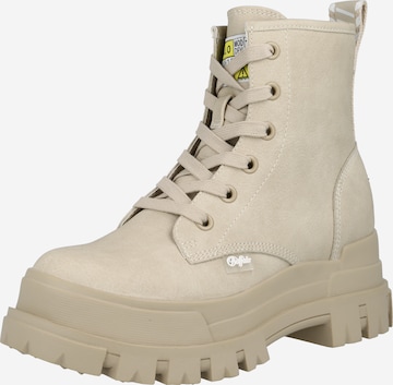 BUFFALO - Botines con cordones 'ASPHA RLD' en beige: frente