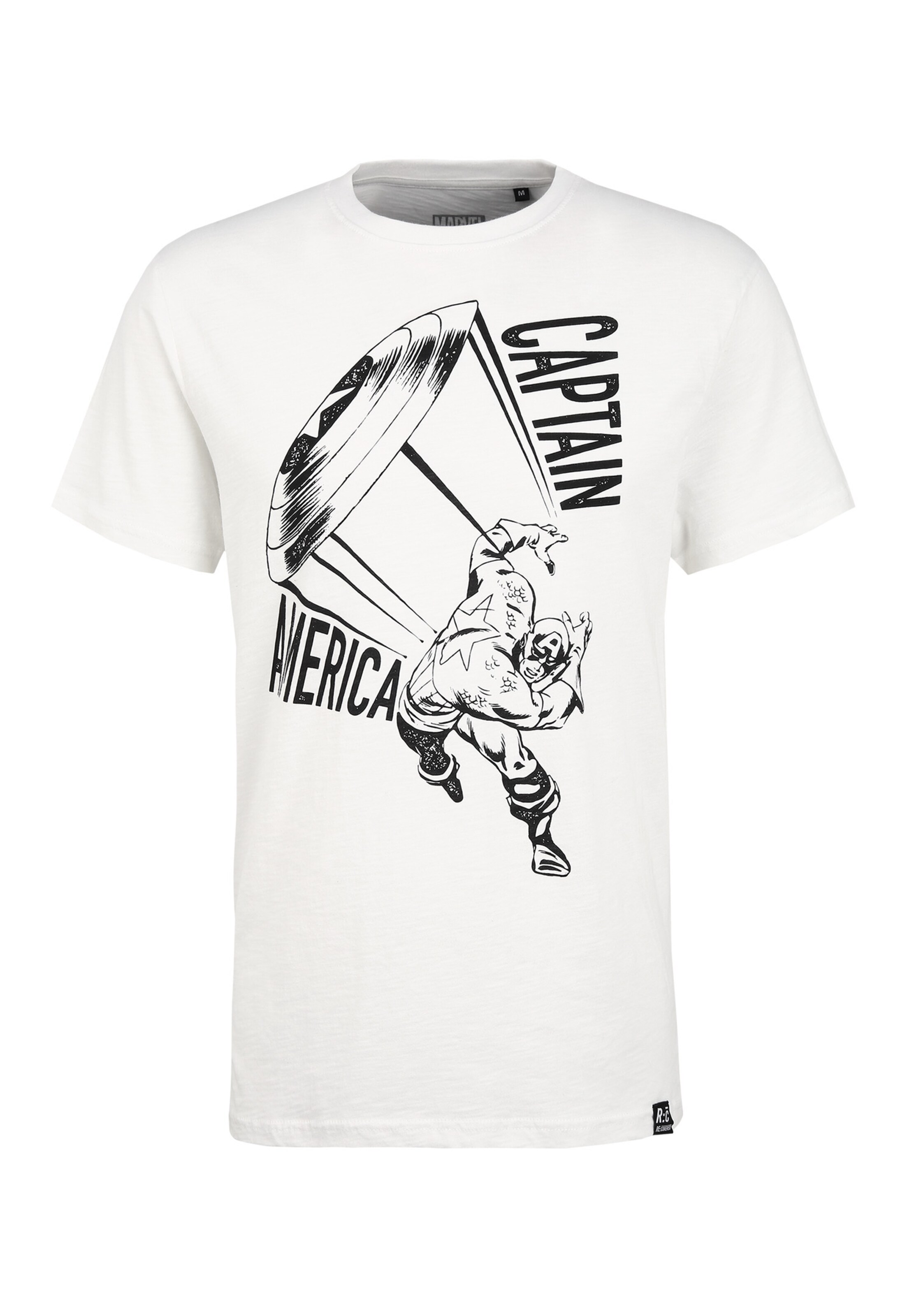 Recovered Shirt 'Marvel Captain America Shield Ecru Slub' in Ecru, Item view