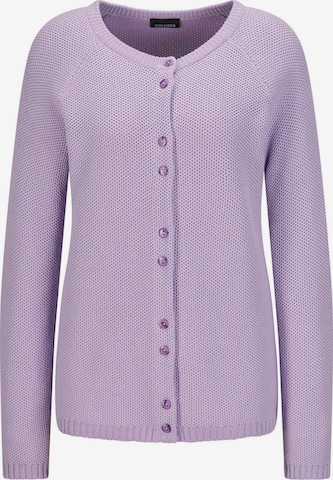Goldner Strickjacke in Lila: Vorderseite