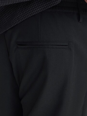 Casual Friday Loosefit Bandplooibroek 'Grant' in Zwart