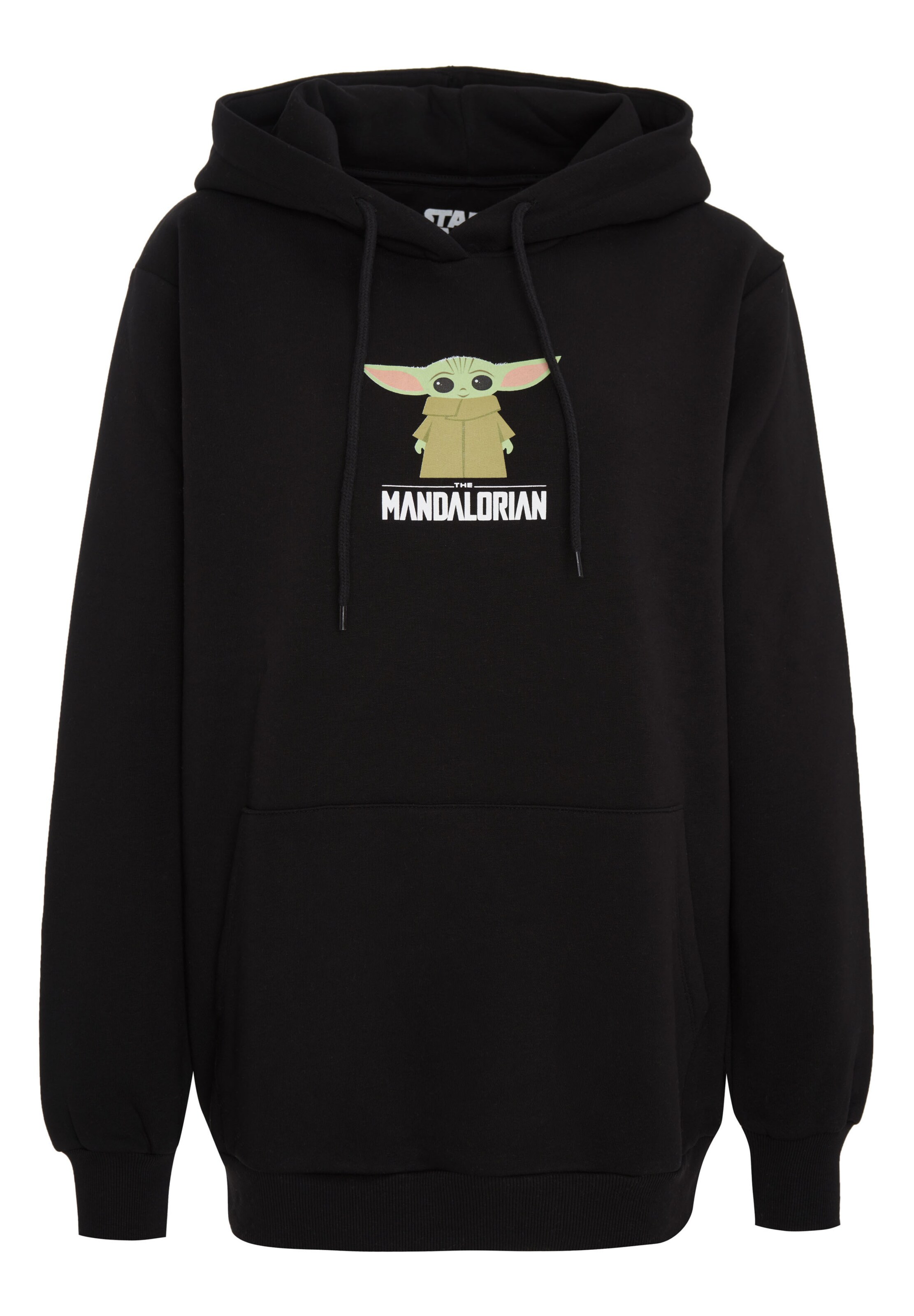 Recovered Kapuzenpullover 'Star Wars The Mandalorian Baby Yoda' in schwarz, Produktansicht