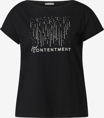STREET ONE T-Shirt mit Print in Schwarz: Vorderseite