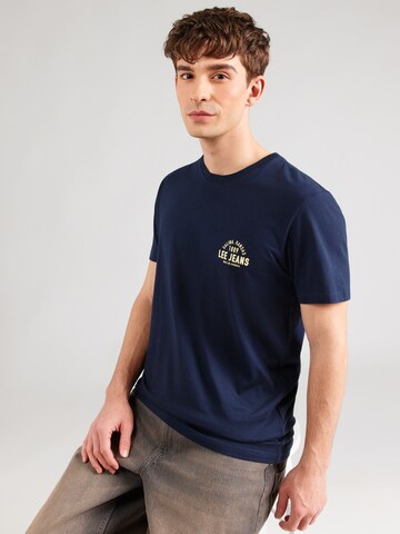 T-Shirt Lee en bleu : devant