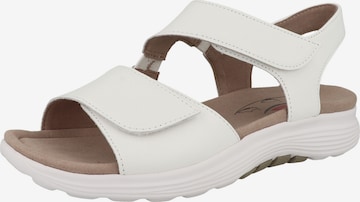 Sandales Rollingsoft en blanc : devant