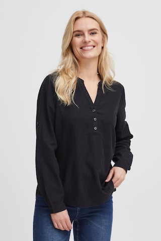 Oxmo Blouse 'Oxanja' in Zwart: voorkant