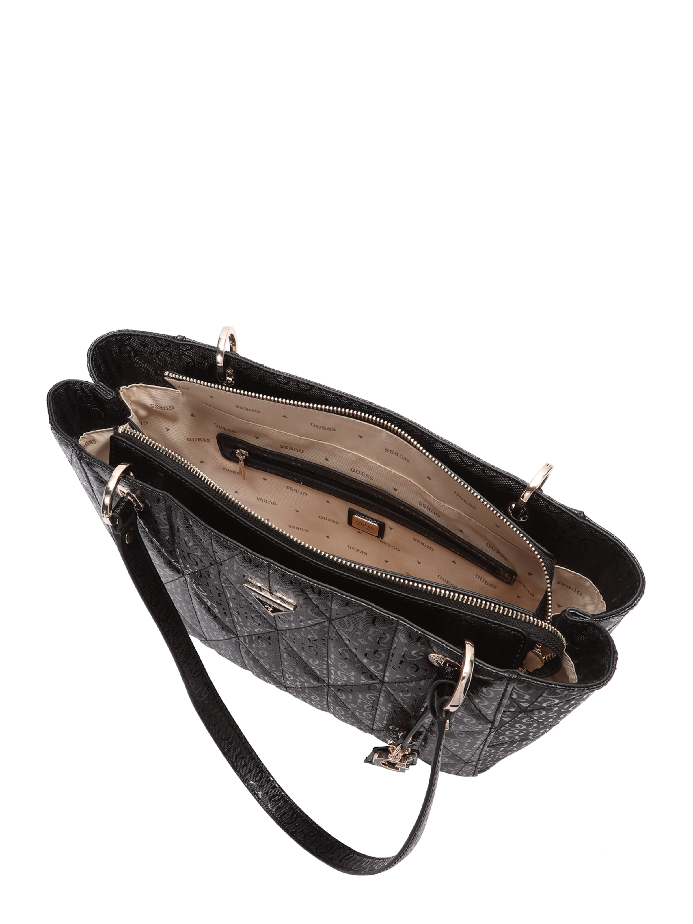 juoda GUESS Pirkinių krepšys 'ALDINA NOEL TOTE'