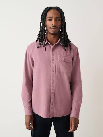 Next Средняя посадка Рубашка в Ярко-розовый: спереди