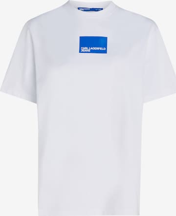 KARL LAGERFELD JEANS Тениска в бяло: отпред