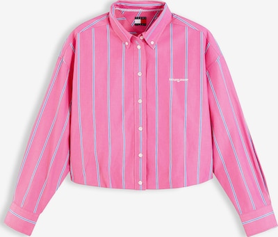 XS dydžio Palaidinė iš Tommy Jeans, spalva – dangaus žydra / rožinė / balta, Prekių apžvalga