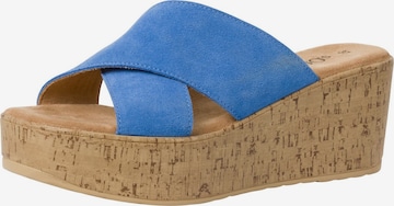 s.Oliver Mules in Blue: front