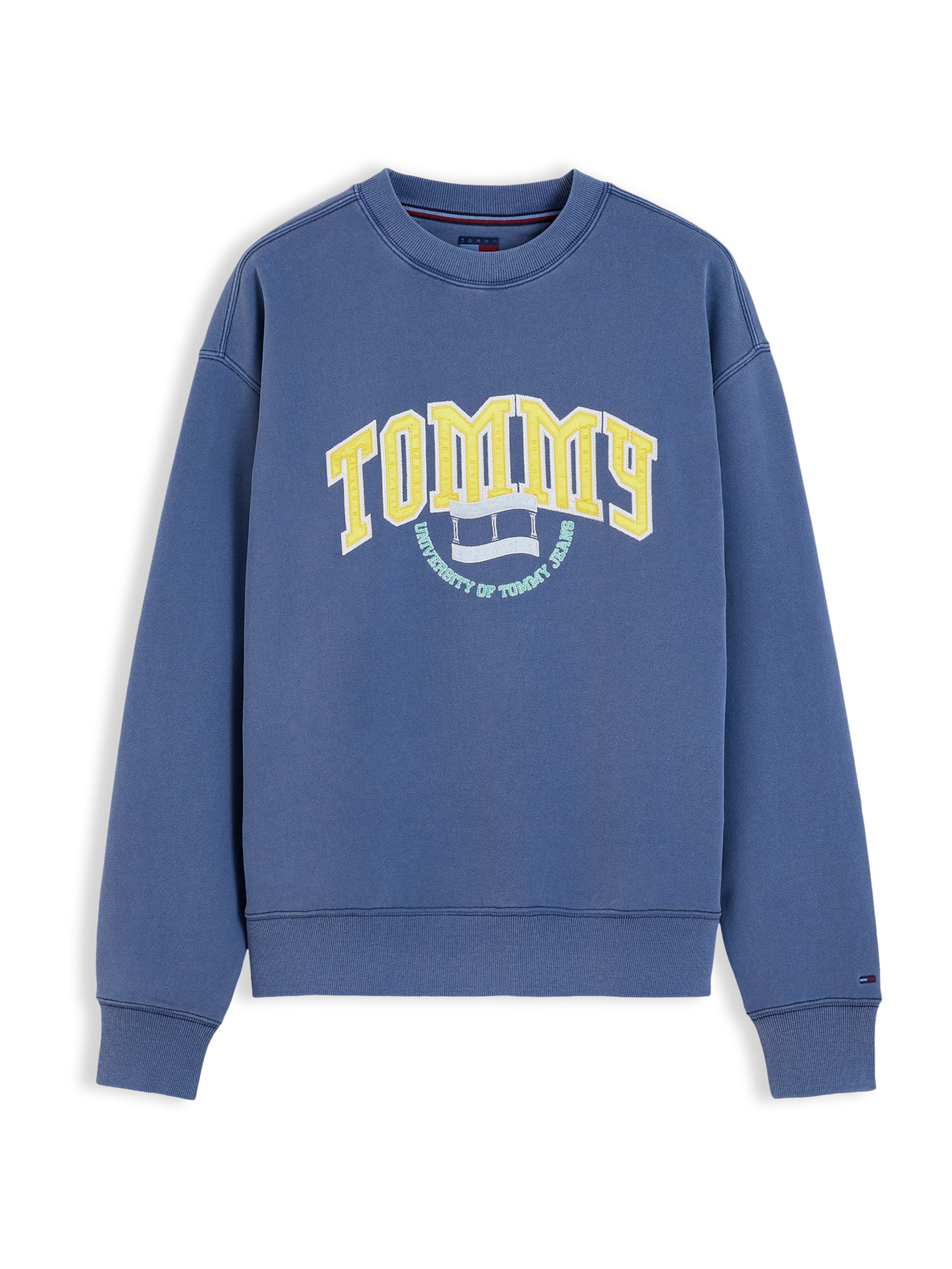 Tommy Jeans Sweatshirt 'Varsity Crest' in Blau: Vorderseite