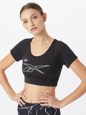 Reebok Loosefit Funktionsshirt in Schwarz: predná strana