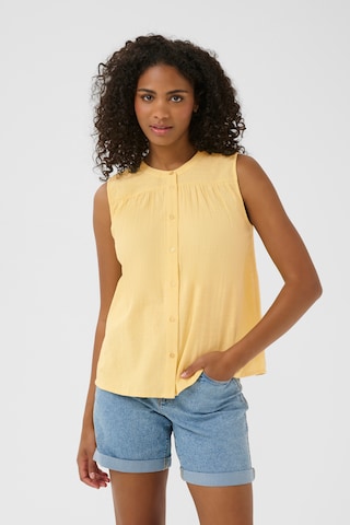 Kaffe Blouse in Geel: voorkant
