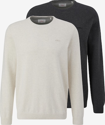 s.Oliver Pullover 'Basic' in Grau: Vorderseite