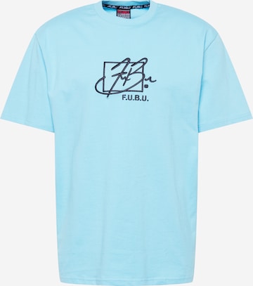 FUBU T-shirt 'Script' i blå: framsida