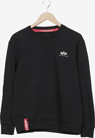ALPHA INDUSTRIES Sweater M in Schwarz: Vorderseite