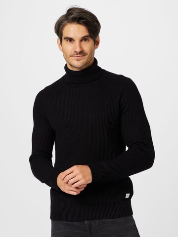 JACK & JONES Sweater 'PANNEL' in Black: front