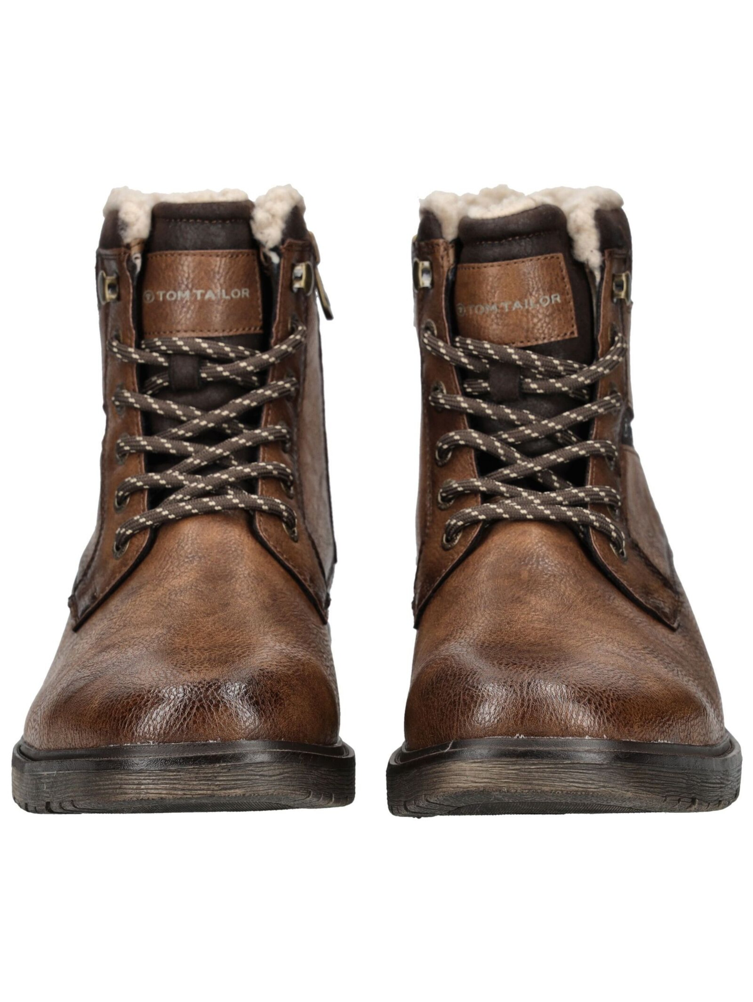 TOM TAILOR Lace-Up Boots in Brown