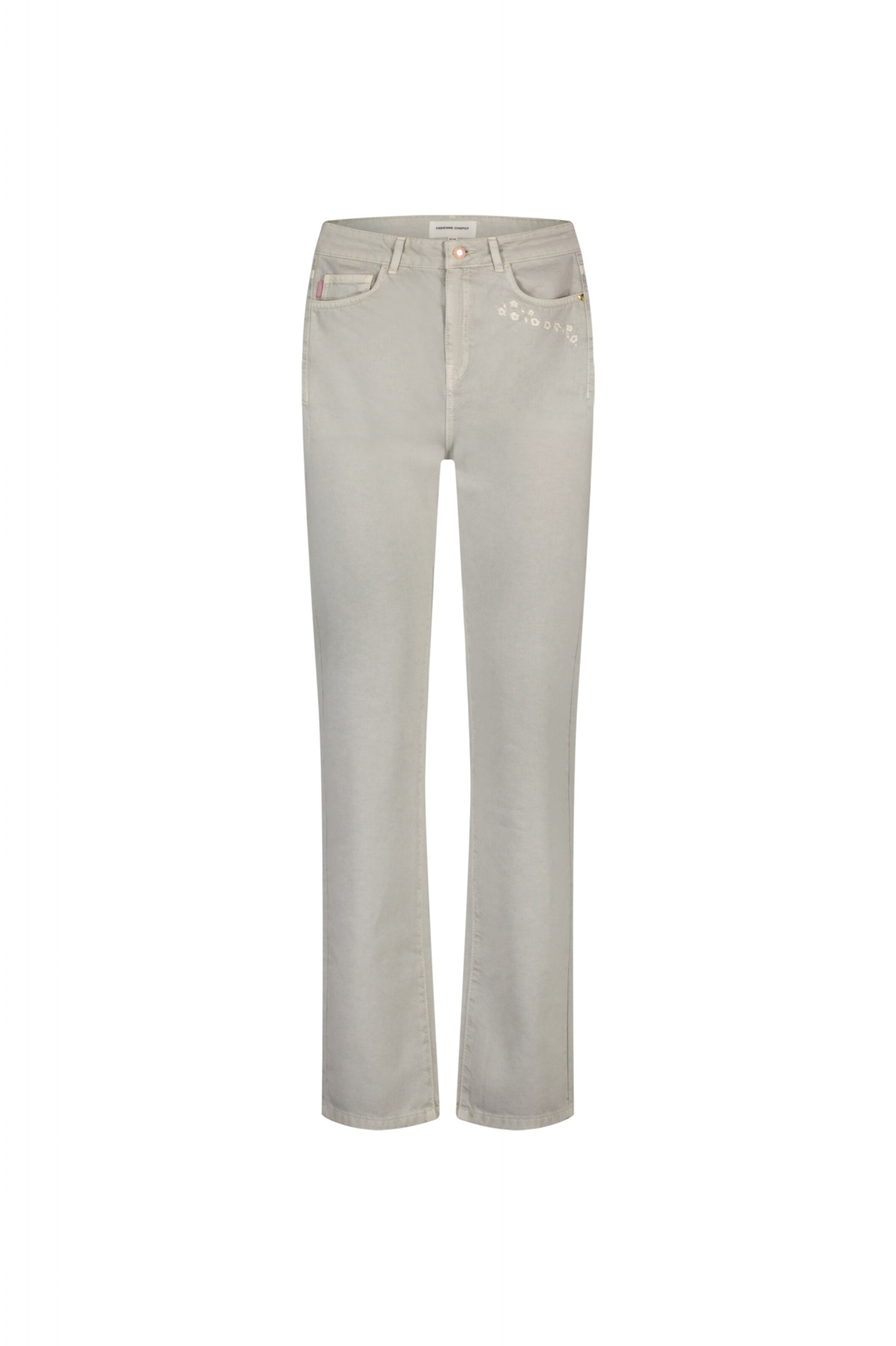Fabienne Chapot Regular Jeans 'Lola' in Grijs: voorkant