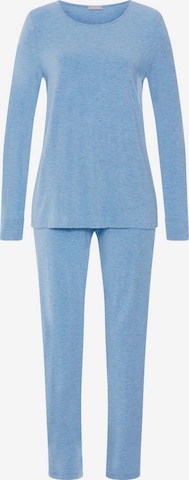 Hanro Pajama 'Natural Elegance' in Blue: front