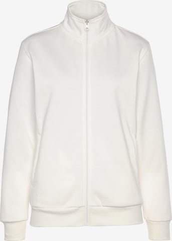 BENCH Zip-Up Hoodie in White: front