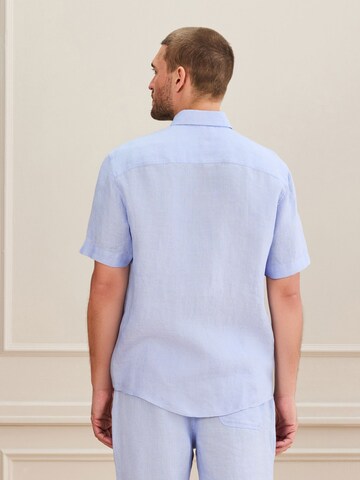 Next Regular fit Button Up Shirt in Blue