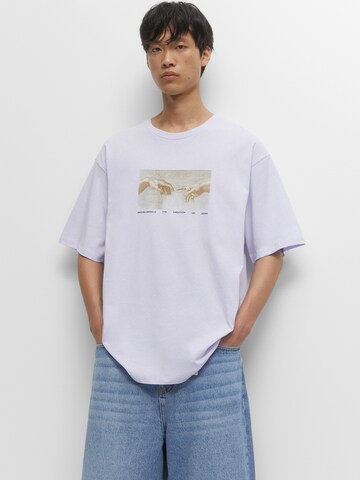 Tricou de la Pull&Bear pe mov: față