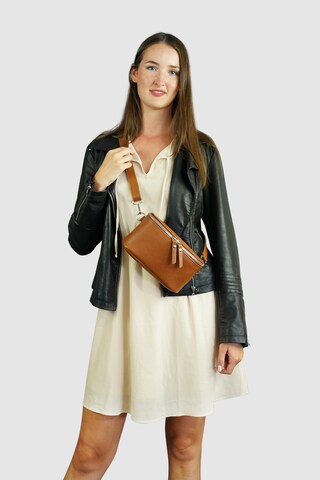 HARPA Crossbody Bag 'EMRY' in Brown: front