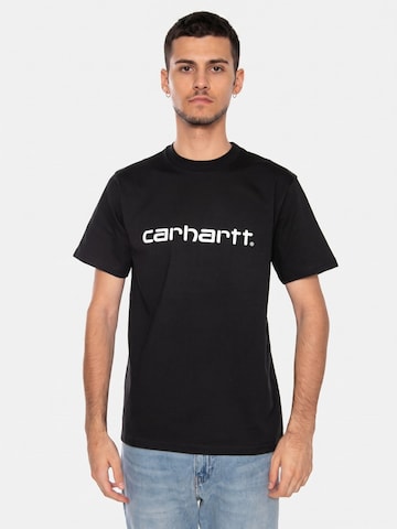 T-Shirt 'S/S SCRIPT T-SHIRT BLACK / WHITE' Carhartt WIP en blanc